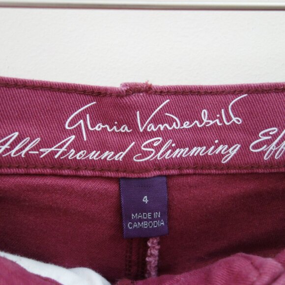 Gloria Vanderbilt Women's Amanda Capri Jeans Mauve Pink W28-29 NWT! - Picture 12 of 14